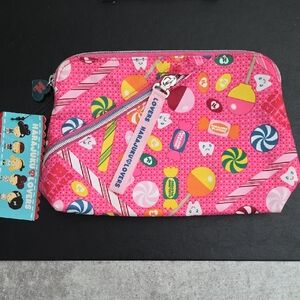Harajuku Lovers Pink Candy Print Zip Pouch with Character Charm